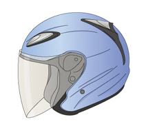 ジェット形ヘルメット